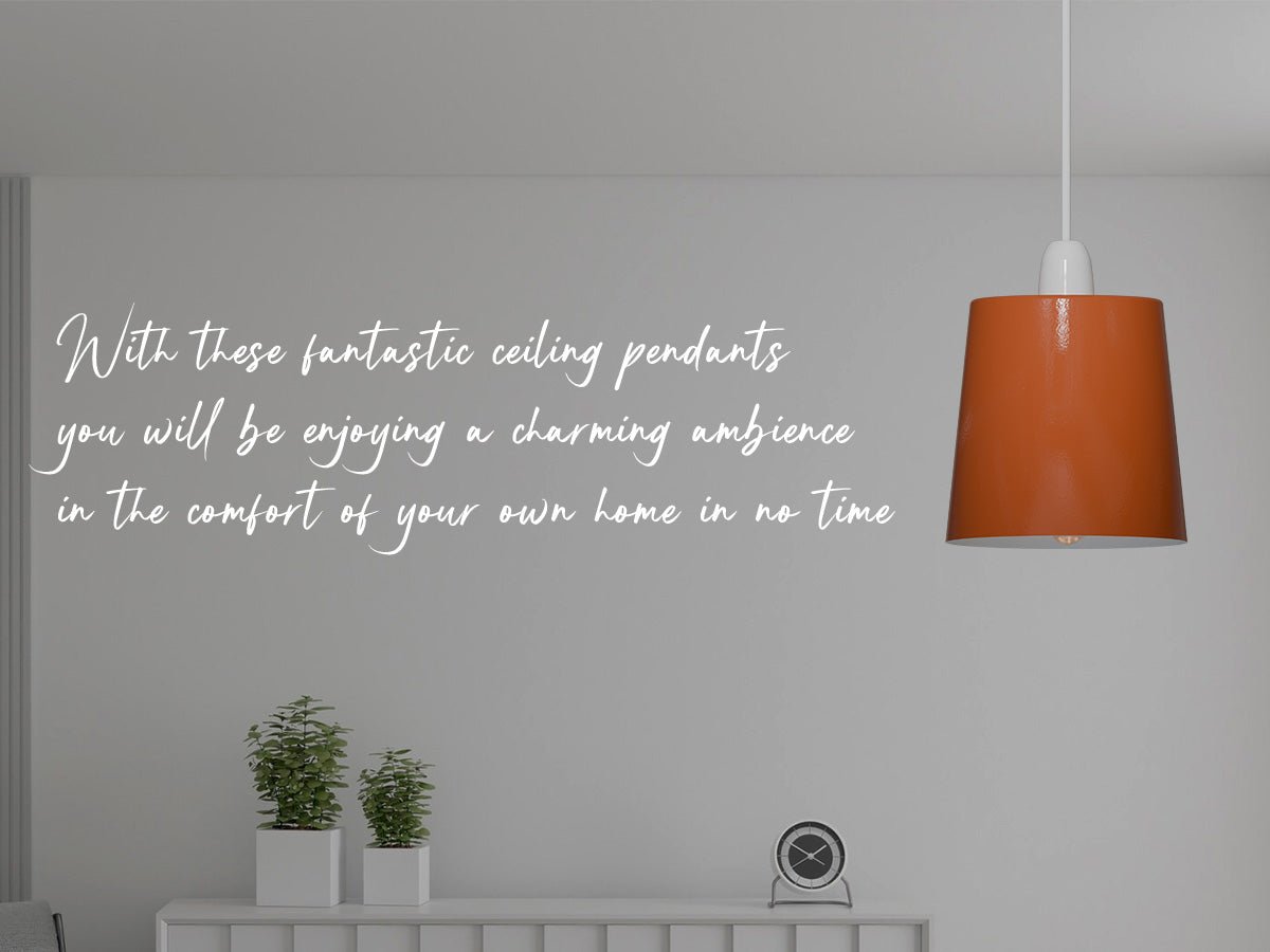 Easy-Fit Lampshade Only - E27 Modern Mug Pendant Shade ~2243-5