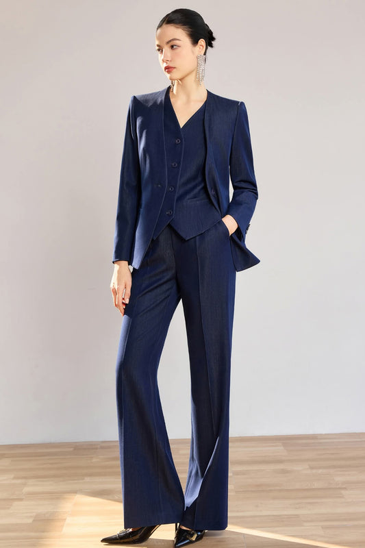 The Kensington Three-Piece Tailored Suit – Navy