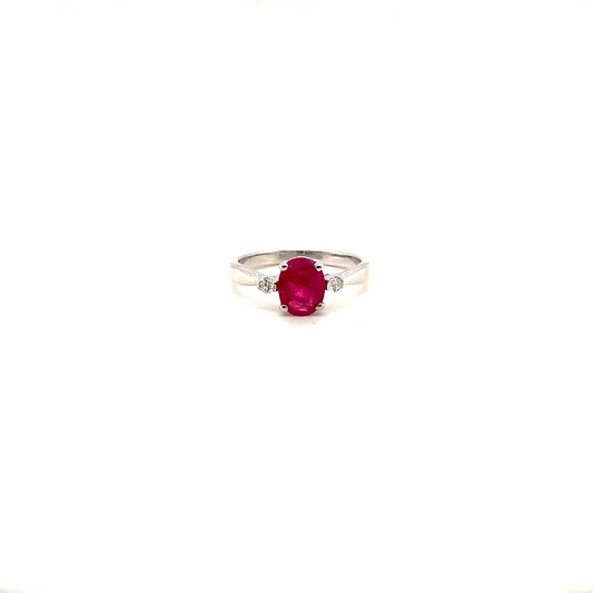 Ruby Ring in .925 Sterling Silver - KSR 16239