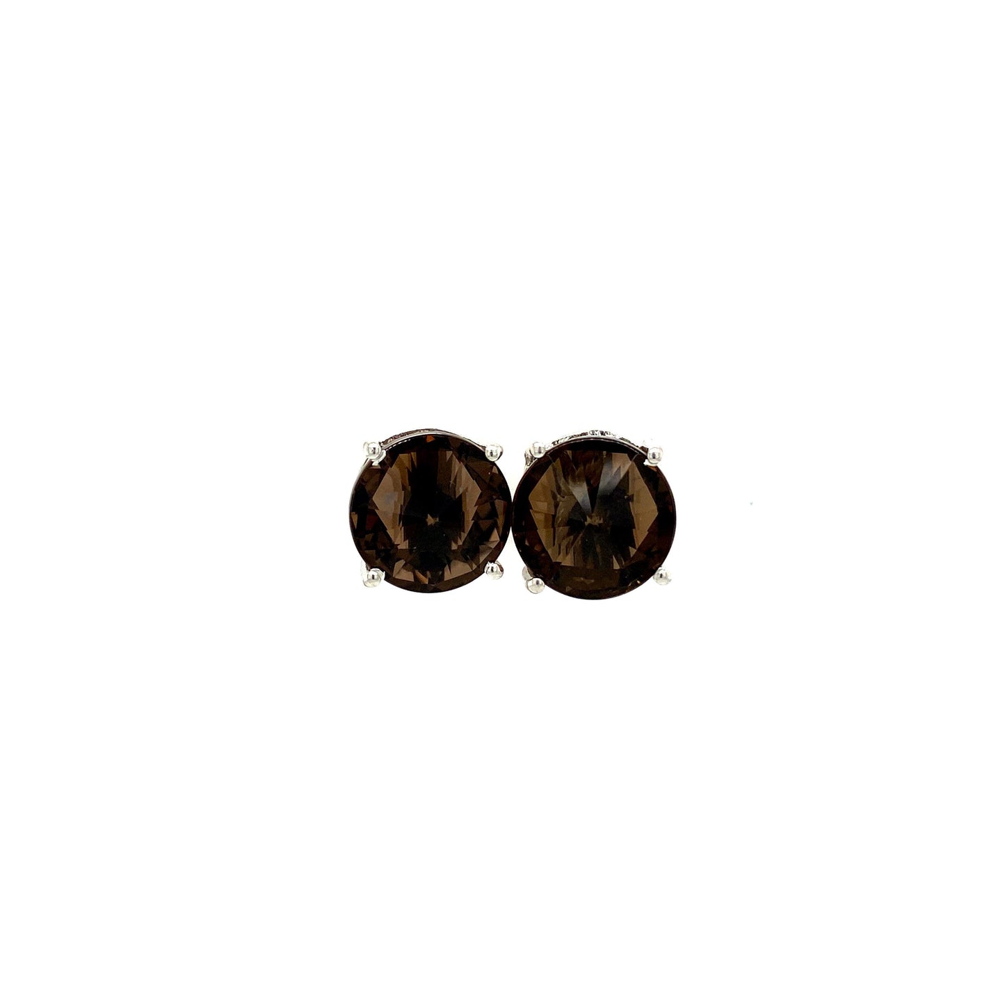 Smoky Topaz Earring in .925 Sterling Silver - KST 52256