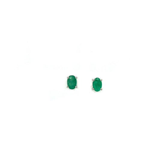 Emerald Earring in .925 Sterling Silver - KST 54011