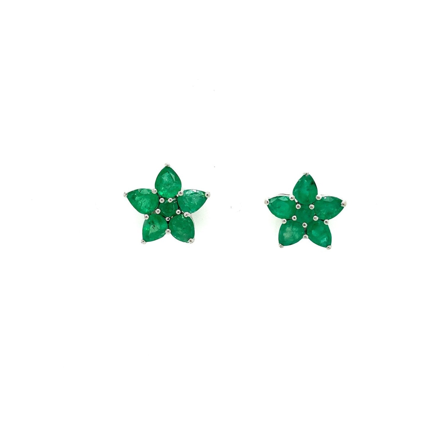 Emerald Earring in .925 Sterling Silver - KST 55386