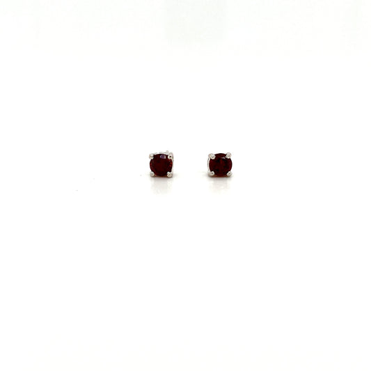 Garnet Earring in .925 Sterling Silver - KST 52601