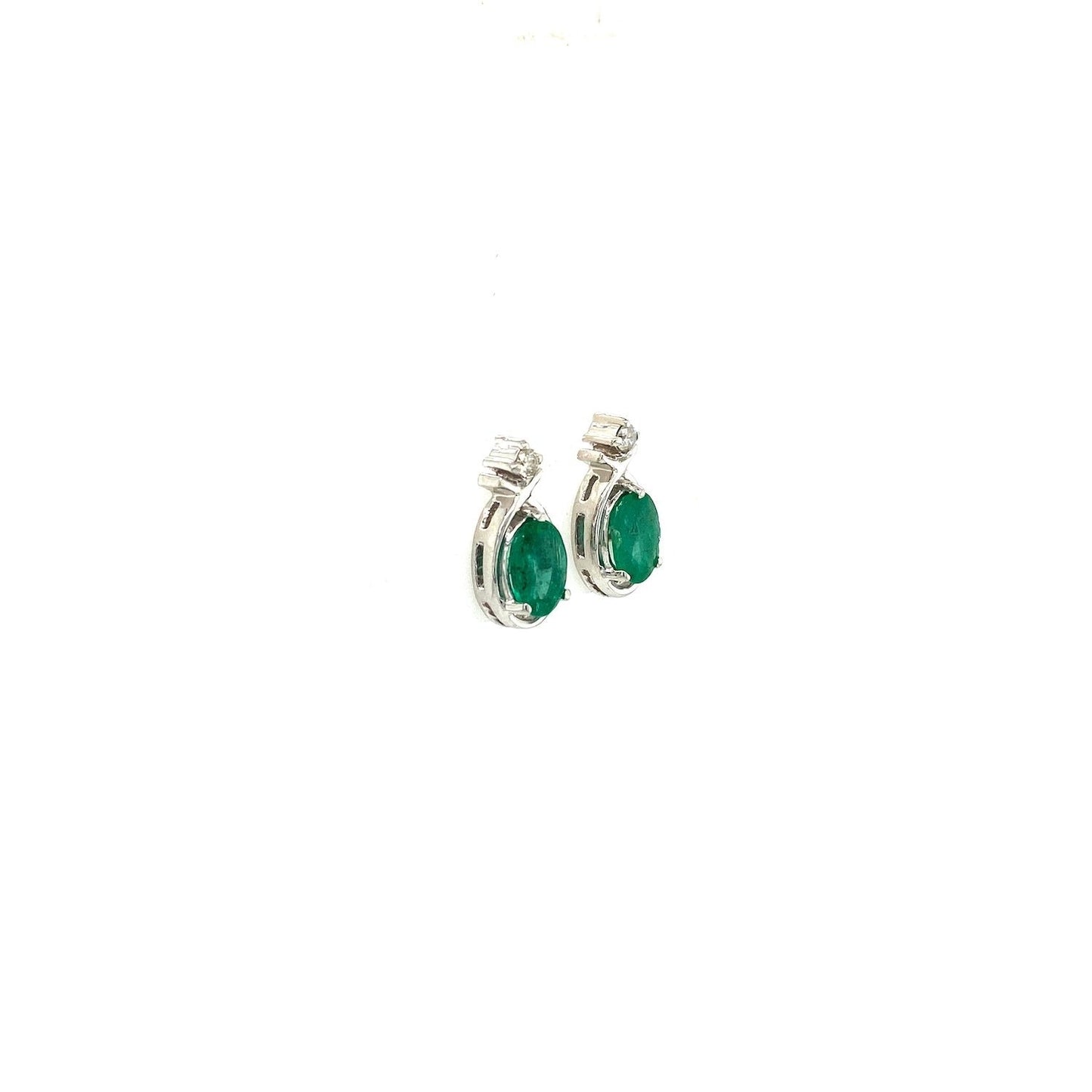 Emerald Earring in .925 Sterling Silver - KST 58071