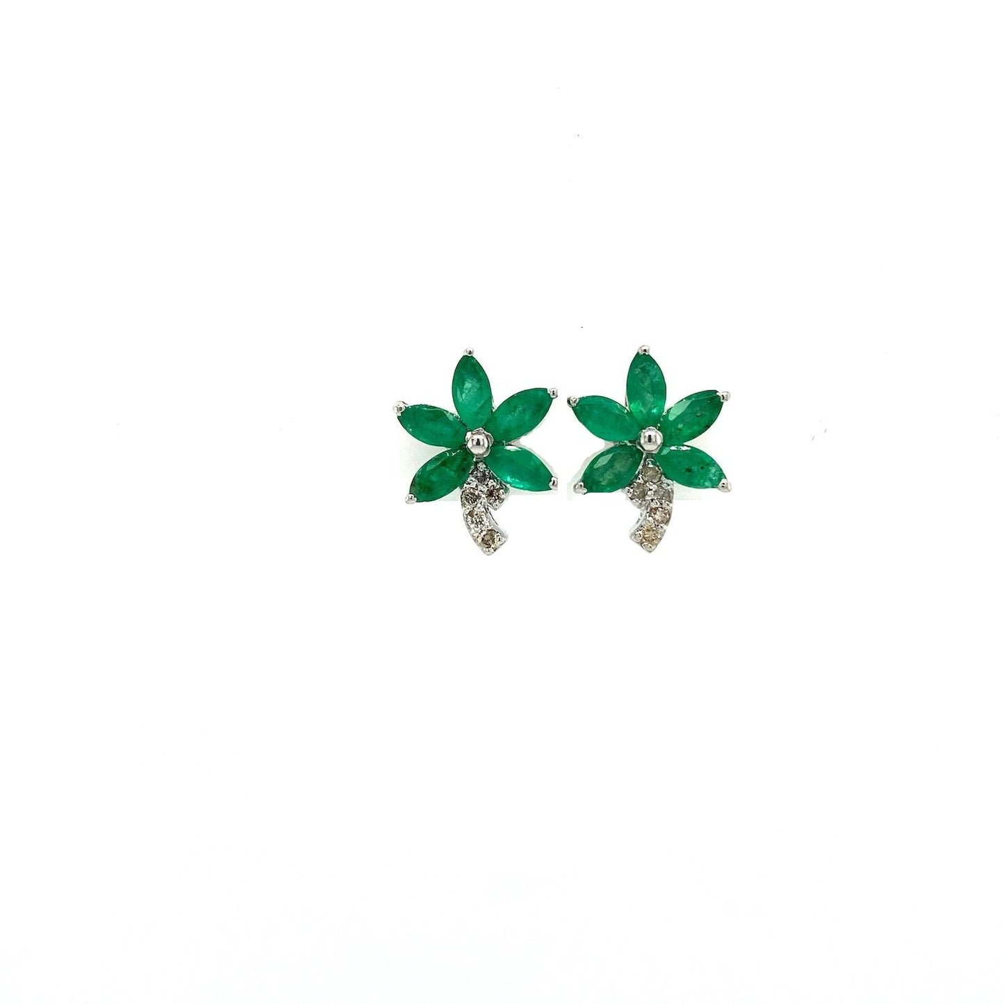 Emerald Earring in .925 Sterling Silver - KST 58973