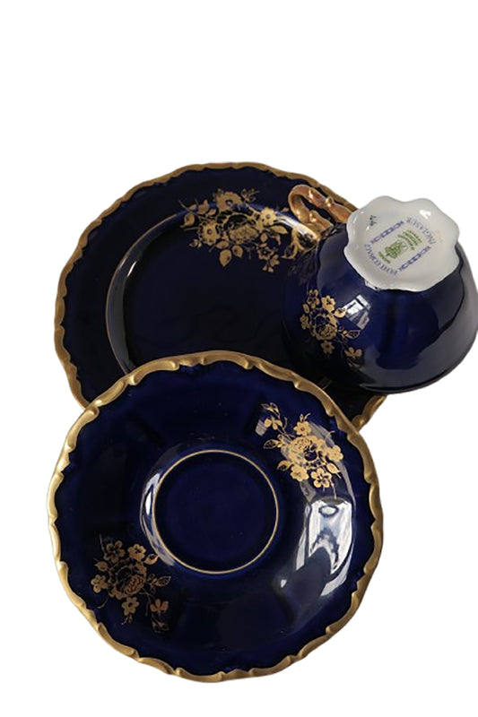 PORCELAIN SHOEMAN ARZBERG COBALT BLUE GOLD