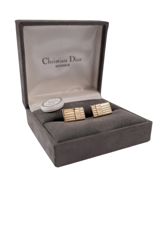 CHRISTIAN DIOR CUFFLINKS WITH BOX