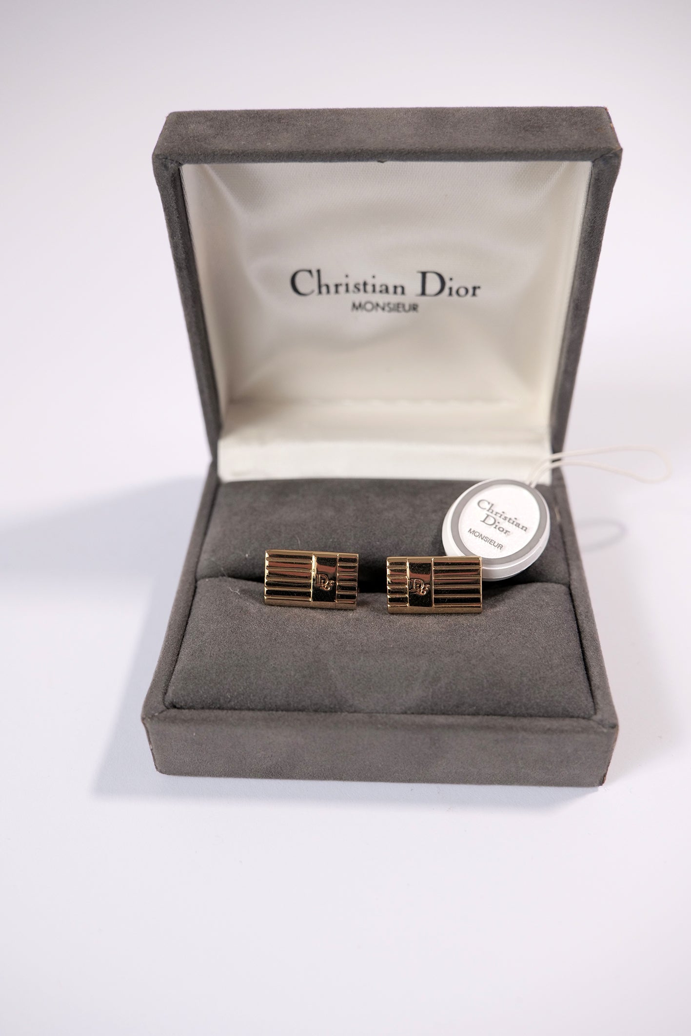 CHRISTIAN DIOR CUFFLINKS WITH BOX