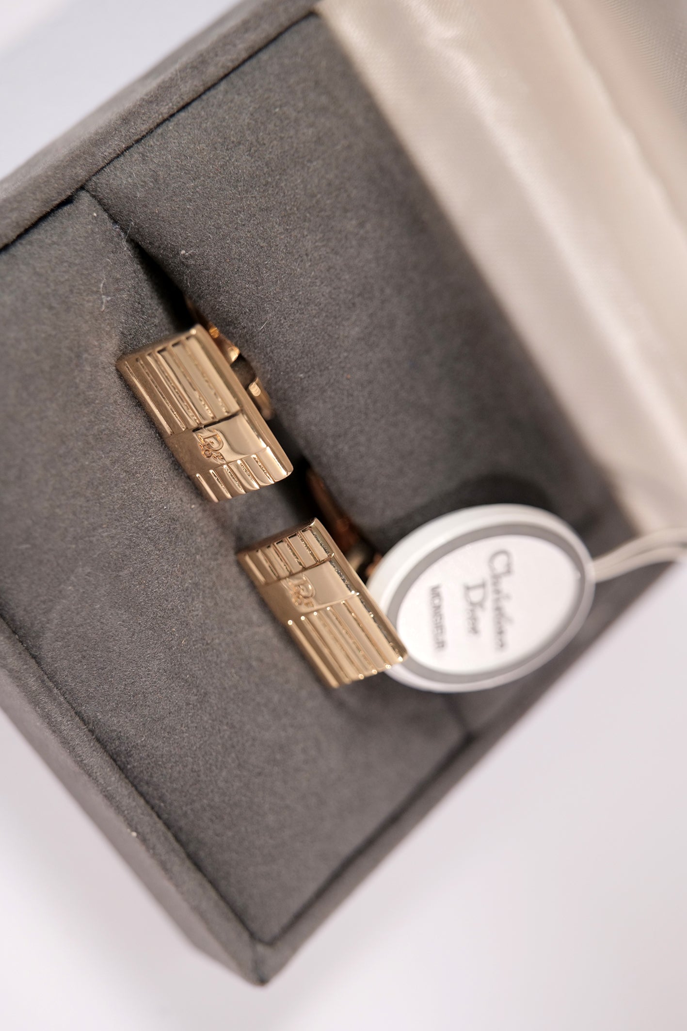 CHRISTIAN DIOR CUFFLINKS WITH BOX