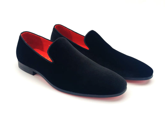Trevor III - Black Velvet Loafers-0