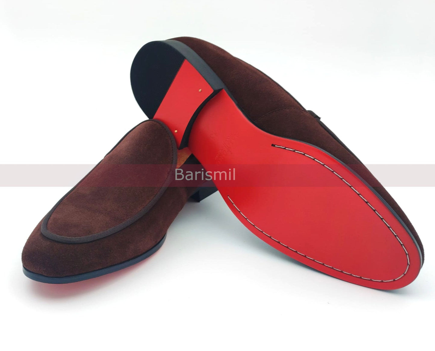 Slipper Loafers - Brown Suede Loafers-3