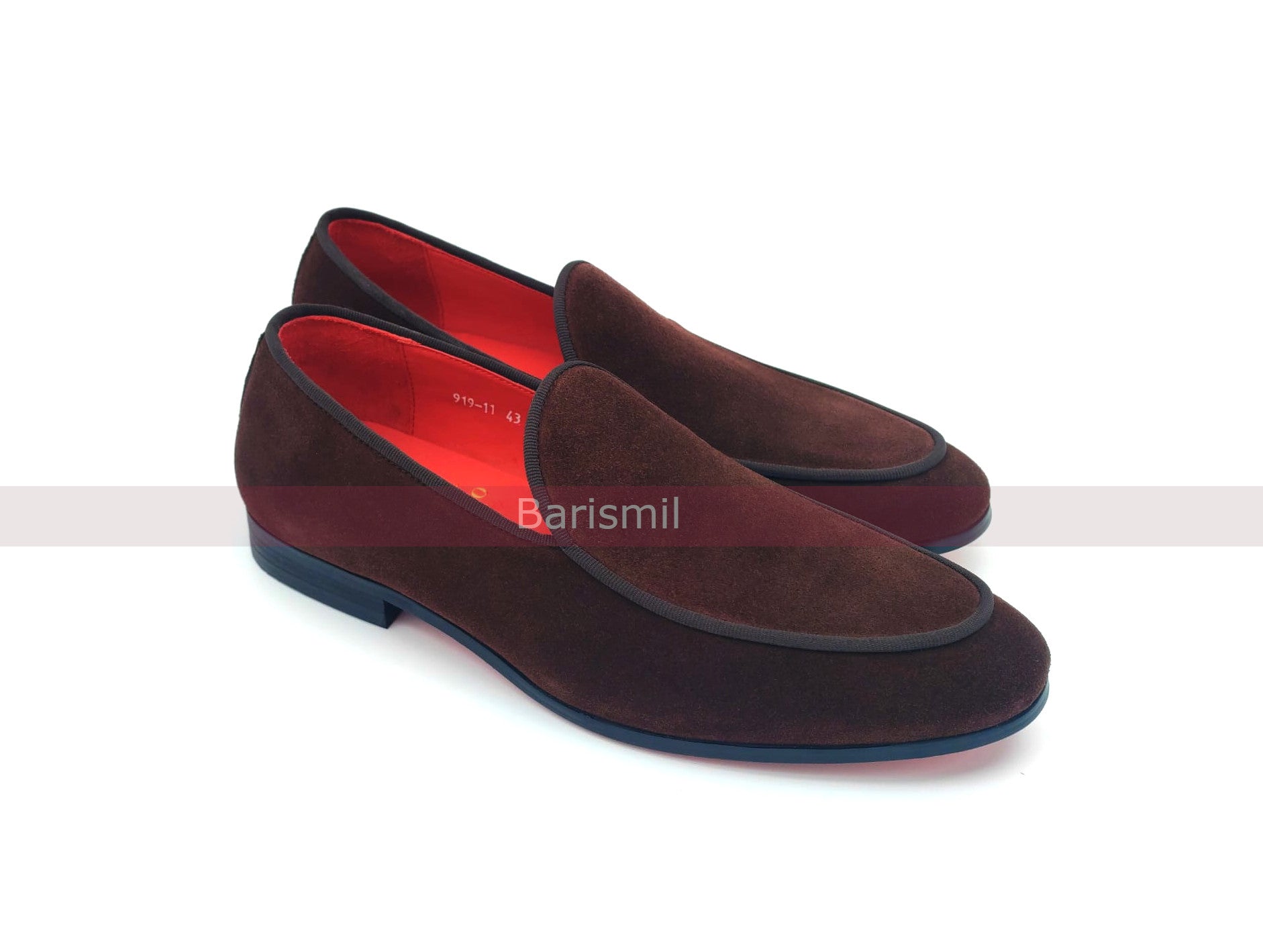 Slipper Loafers - Brown Suede Loafers-1
